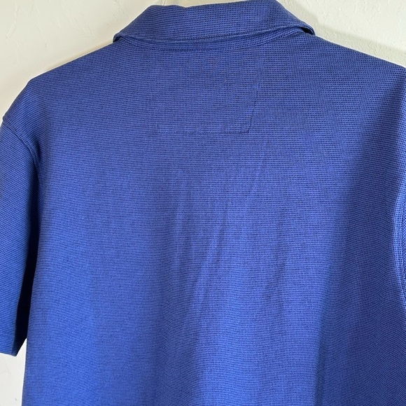 Banana Republic Vibrant Blue Textured Dress Polo Shirt Sz L - Picture 12 of 12